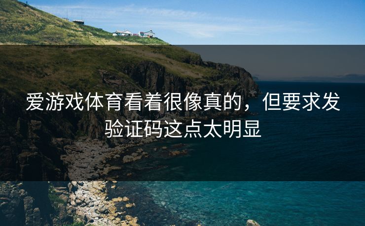爱游戏体育看着很像真的,但要求发验证码这点太明显 爱游戏体育看着很像真的,但要求发验证码这点太明显